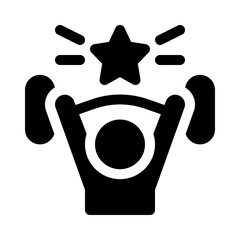 Athlete glyph icon