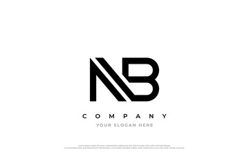 Initial Letter NB Logo Design