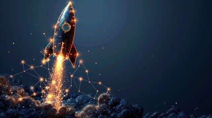 Cosmic Launch: A Digital Rocket Ascending