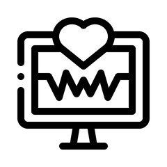 Heart Rate Monitor line icon