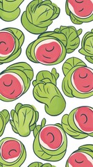 A Delightful and Colorful Food Pattern Design