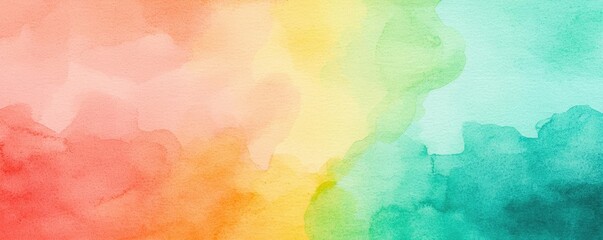 Candy watercolor concept. A vibrant watercolor background with a blend of colors creating a dreamy effect.