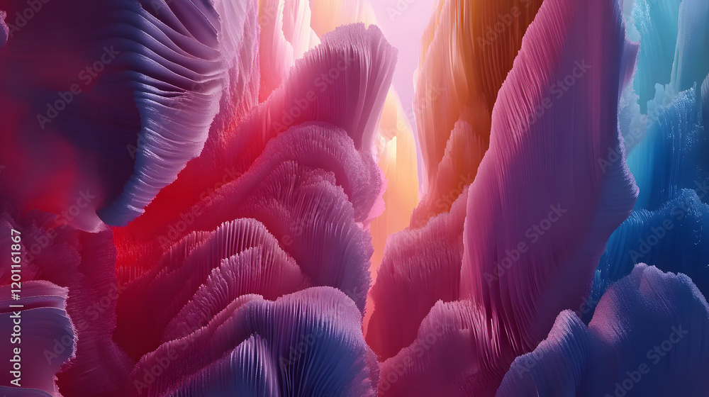 Poster a mesmerizing 3d abstract multicolor visualization