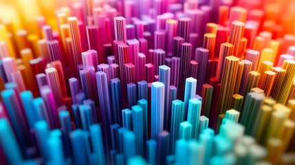 Obraz premium A Mesmerizing 3D Abstract Multicolor Visualization