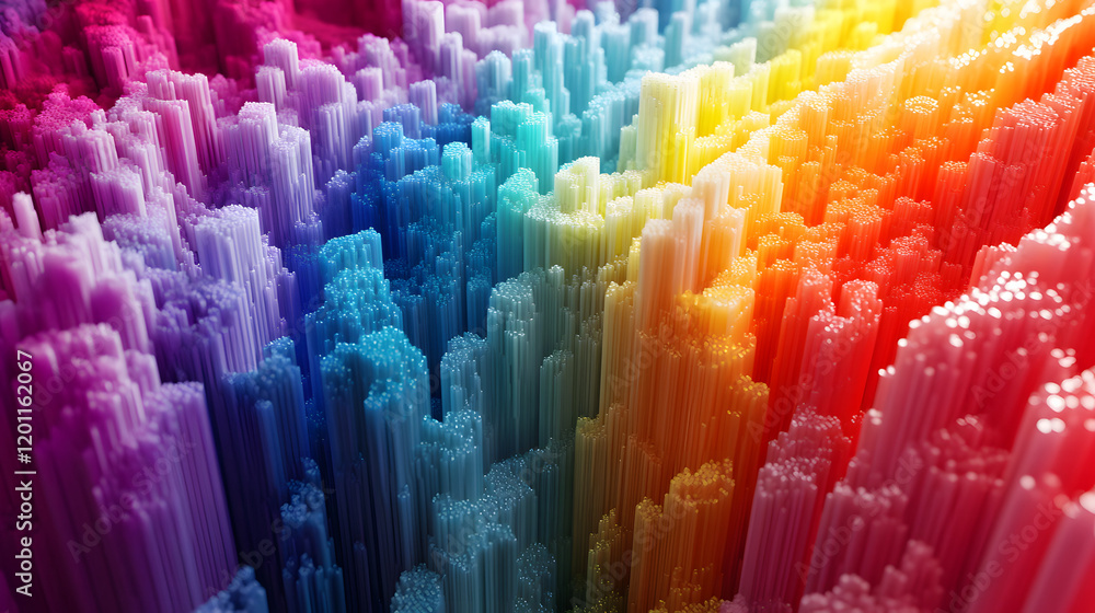 Poster a mesmerizing 3d abstract multicolor visualization