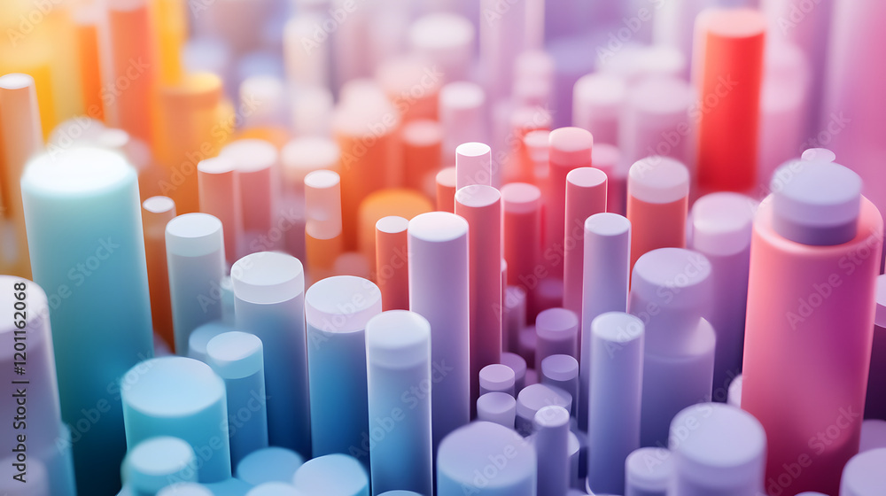 Aufkleber a mesmerizing 3d abstract multicolor visualization