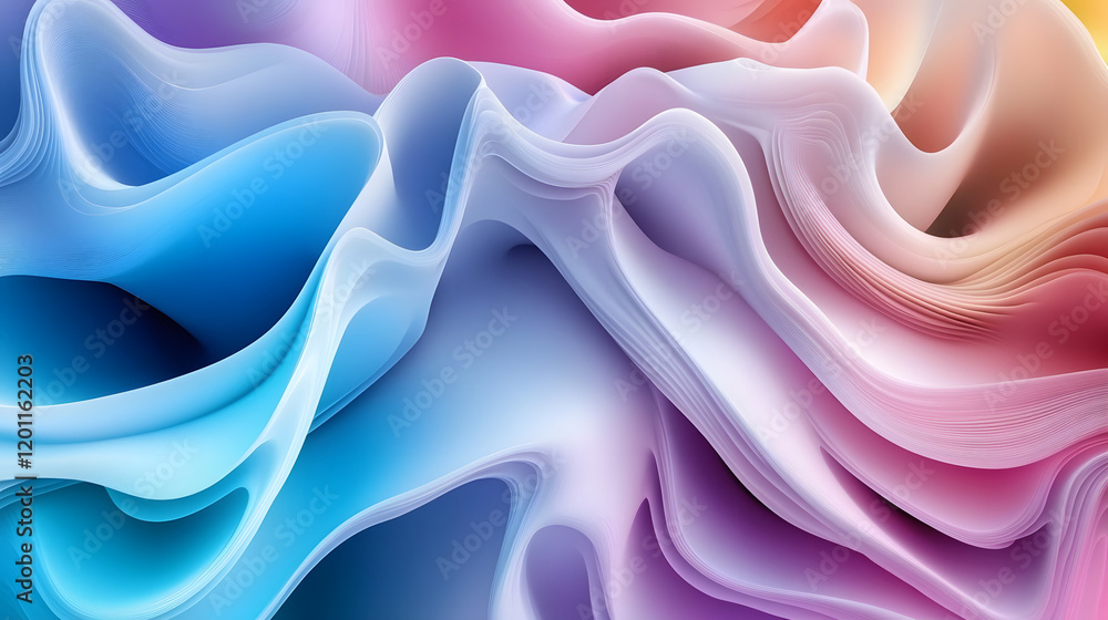 Poster a mesmerizing 3d abstract multicolor visualization
