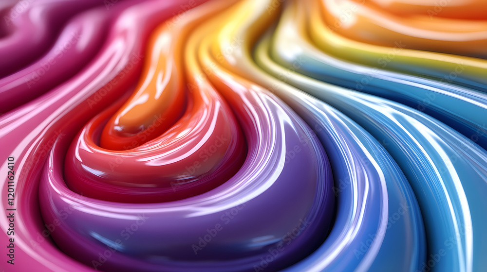 Poster a mesmerizing 3d abstract multicolor visualization