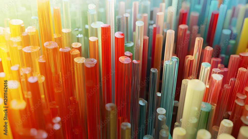 Poster a mesmerizing 3d abstract multicolor visualization