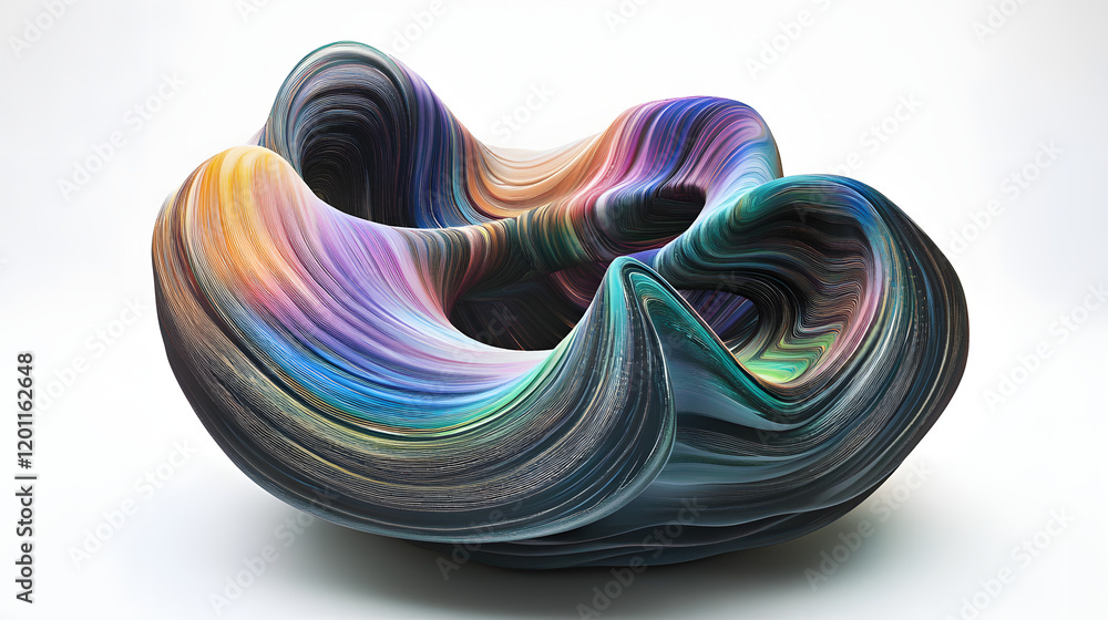 Poster a mesmerizing 3d abstract multicolor visualization