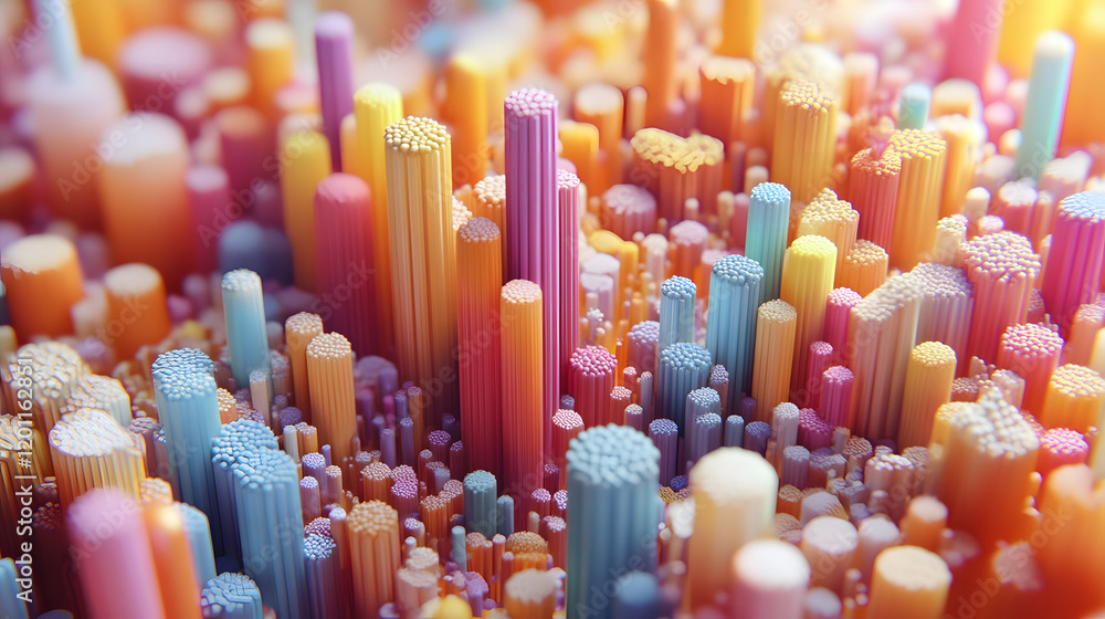 Poster a mesmerizing 3d abstract multicolor visualization