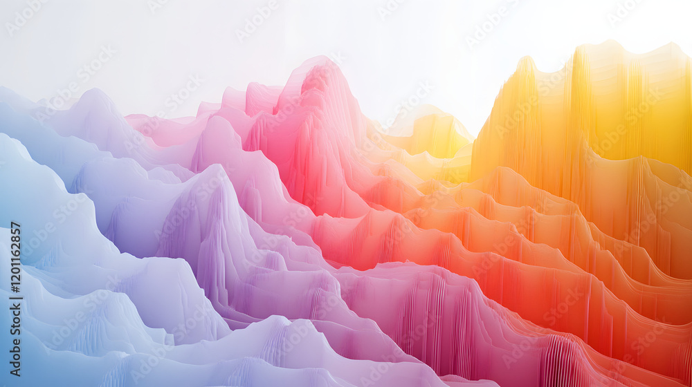 Poster a mesmerizing 3d abstract multicolor visualization