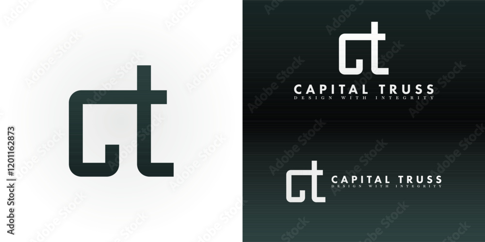Aufkleber the dynamic logo design features the initials ct elegantly intertwined, creating a unique and visual