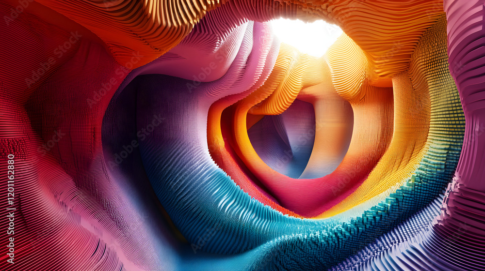 Poster a mesmerizing 3d abstract multicolor visualization