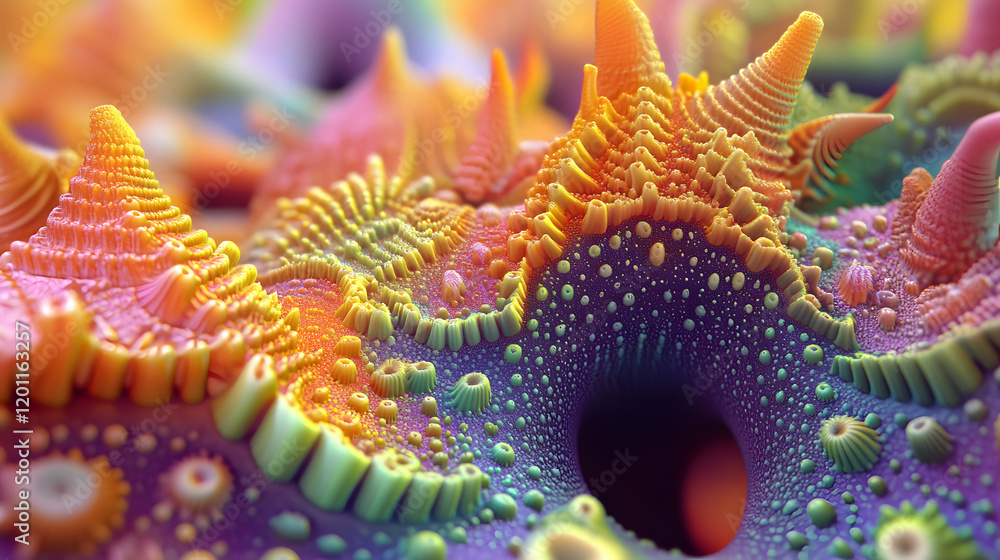 Poster a mesmerizing 3d abstract multicolor visualization
