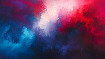 Abstract Red Blue Swirling Paint Texture Art