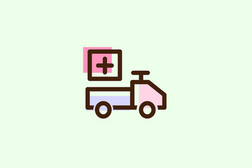 medical transport ambulance icon