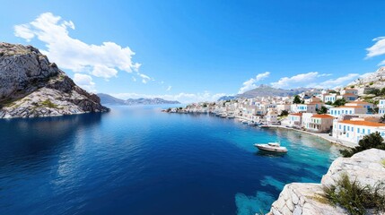 Island Village Seascape