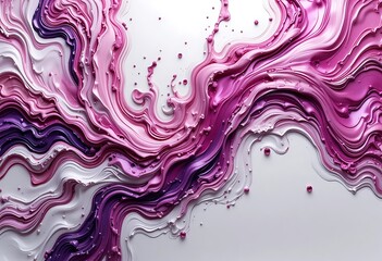 Abstract Swirling Pink and Purple Paint Texture