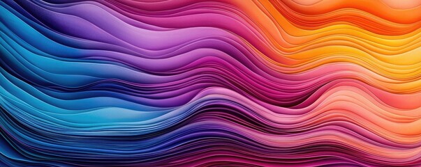 Fluid watercolor concept. A vibrant, abstract wave pattern showcasing a blend of colorful hues and fluid motion.