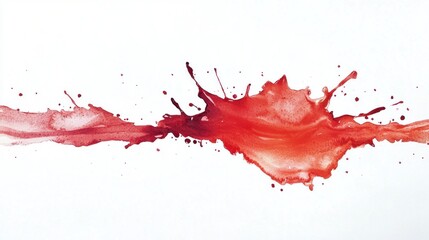 Fototapeta premium Vibrant Red Paint Splash on White Background for Artistic Expressions
