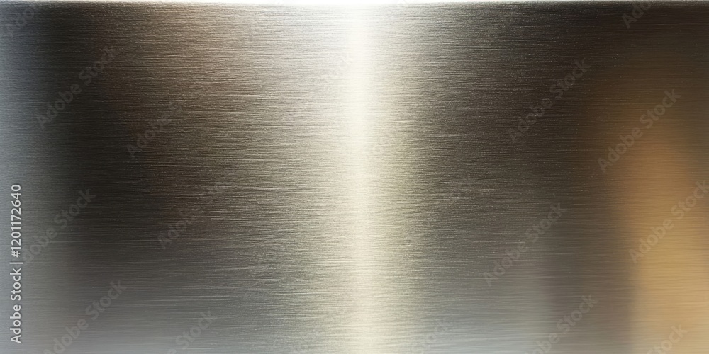 Poster smooth stainless steel texture background with a polished silver surface, featuring subtle light ref