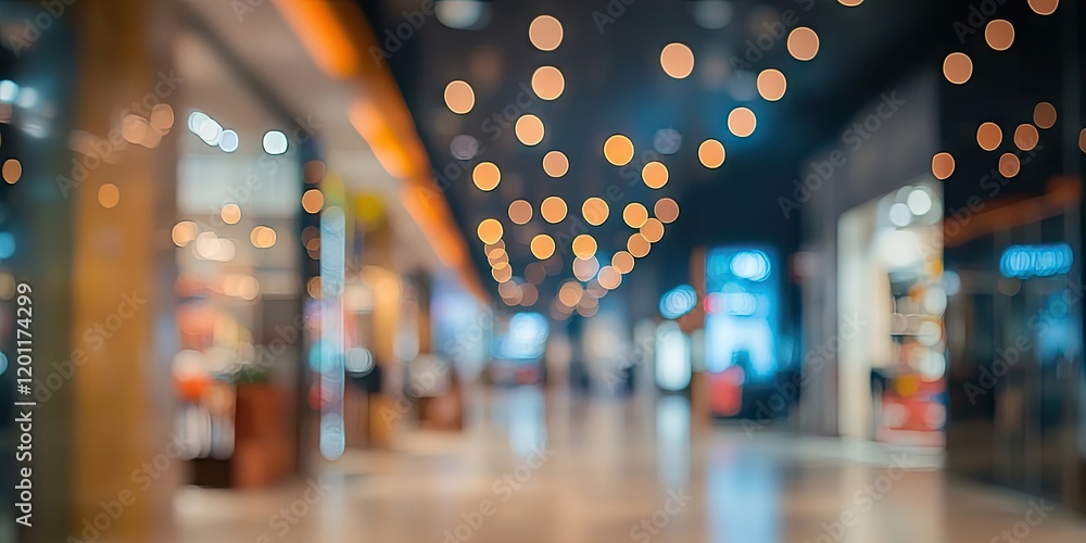 Poster blurred background with warm bokeh lights in orange and yellow hues creating a soft focus effect in 