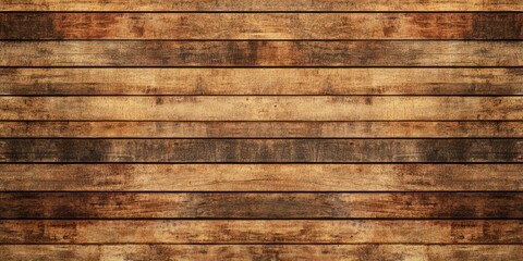 Obraz premium Retro style horizontal wooden texture backdrop featuring warm brown tones with varying shades, ideal for design projects or wallpaper applications.