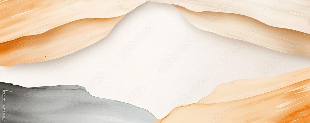 Poster dry watercolor concept. abstract colorful waves create a smooth background for creative designs and 