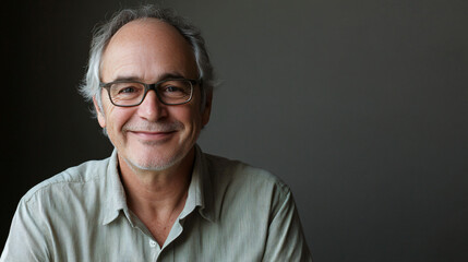 Obraz premium a man with glasses and a green shirt