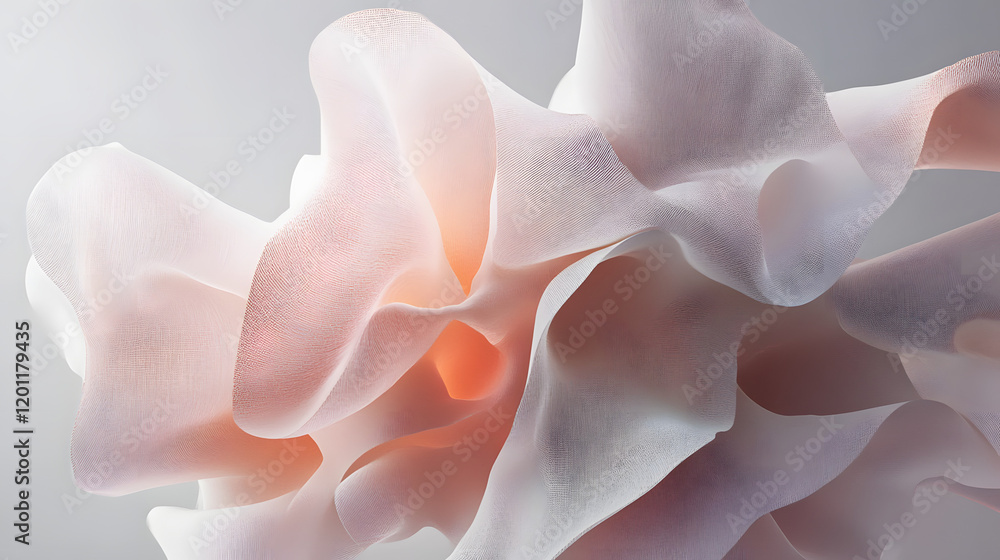 Poster abstract 3d render, minimalist background design