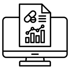 Pharmaceutical data management icon