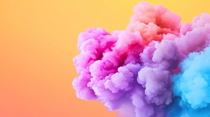 Fototapeta premium Explosion watercolor idea. Colorful smoke swirl creating a vibrant and artistic background.