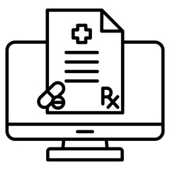 Electronic prescription icon