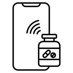 Smart pill bottle icon