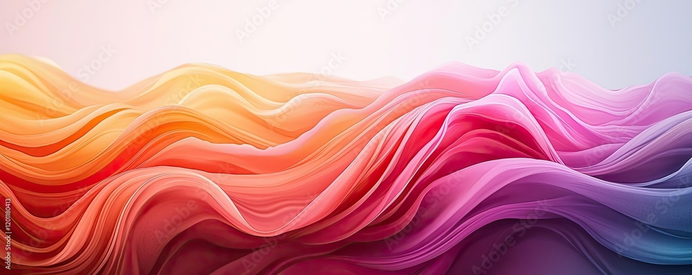 Poster fluid watercolor concept. a vibrant, flowing wave of colors creating a serene and dynamic abstract l