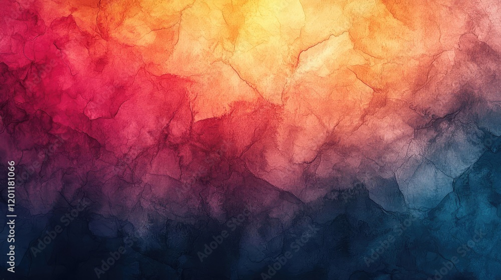 Poster explosion watercolor idea. a vibrant abstract texture with colorful gradients blending seamlessly to