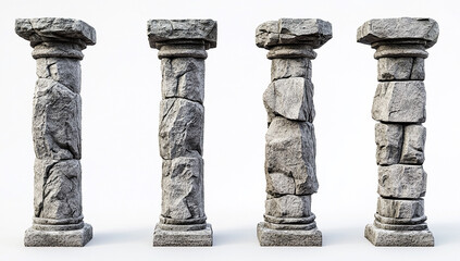 Fototapeta premium different concrete pillars of the same size