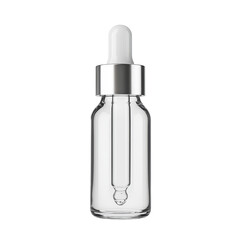 Isolated Clear Glass Serum Dropper