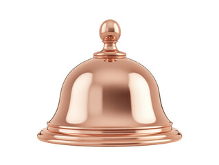 Isolated Rose Gold Service Bell
