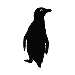 Simple Silhouette of a Penguin. Penguin vector, Penguin silhouette, Penguin logo, Penguin icon.
