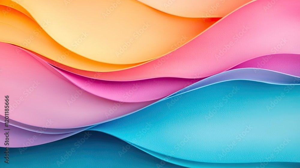 Poster fluid watercolor concept. colorful wave patterns blend seamlessly, creating a vibrant and dynamic vi