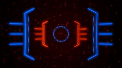 Futuristic digital data processing nano technology smart graphic powerful energy and analysis graph red monitor on right frame stock video USA, 4K Resolution, Abstract, Analyzing, Backgrounds 4K stock - Powered by Adobe