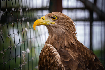Eagle in a Zoo Cage