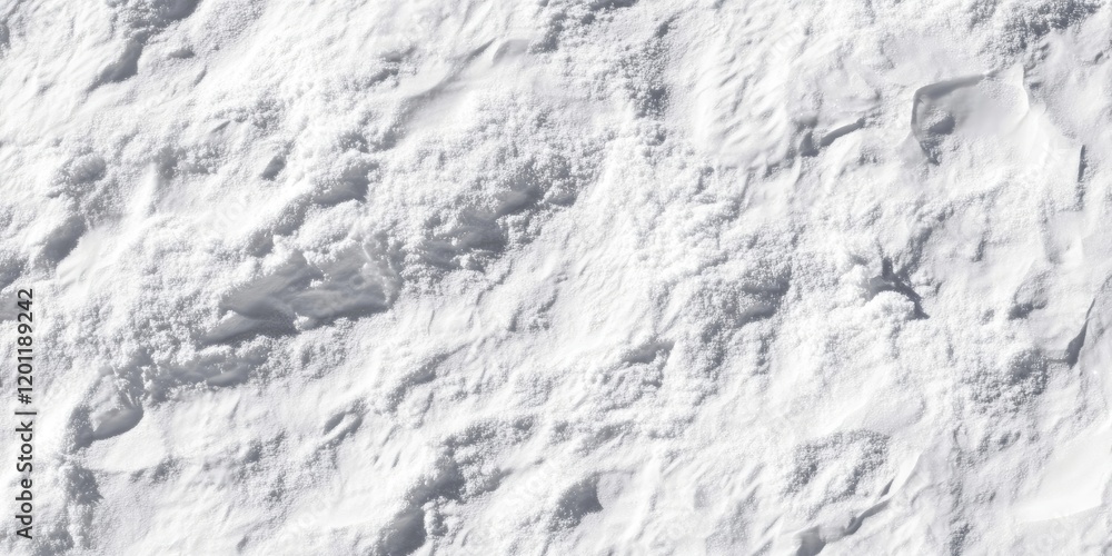 Poster detailed aerial view of natural snow surface showcasing white textures and patterns with varied undu