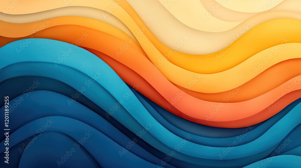 Poster fluid watercolor concept. vibrant waves of color blend seamlessly, creating an abstract flow of ener
