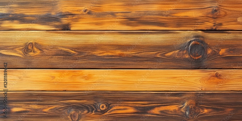 Aufkleber wooden surface texture featuring horizontal planks in warm reddish-brown and light tan tones with vi