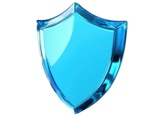 Isolated Transparent Blue Shield