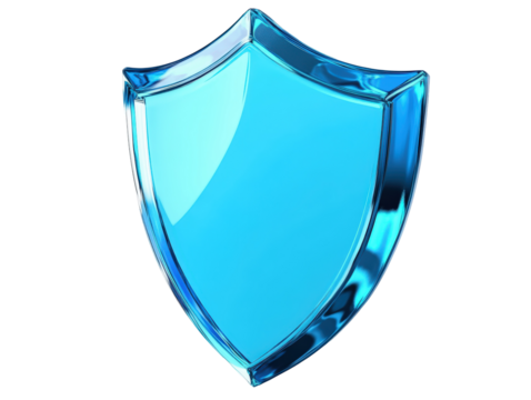 Isolated Transparent Blue Shield