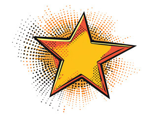 Isolated Pop Art Style Star